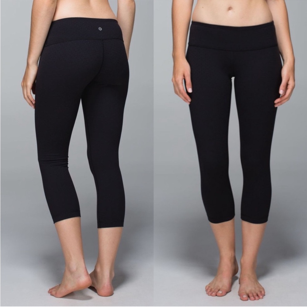 Lululemon Athletica Wunder Under Black Cropped Leggings